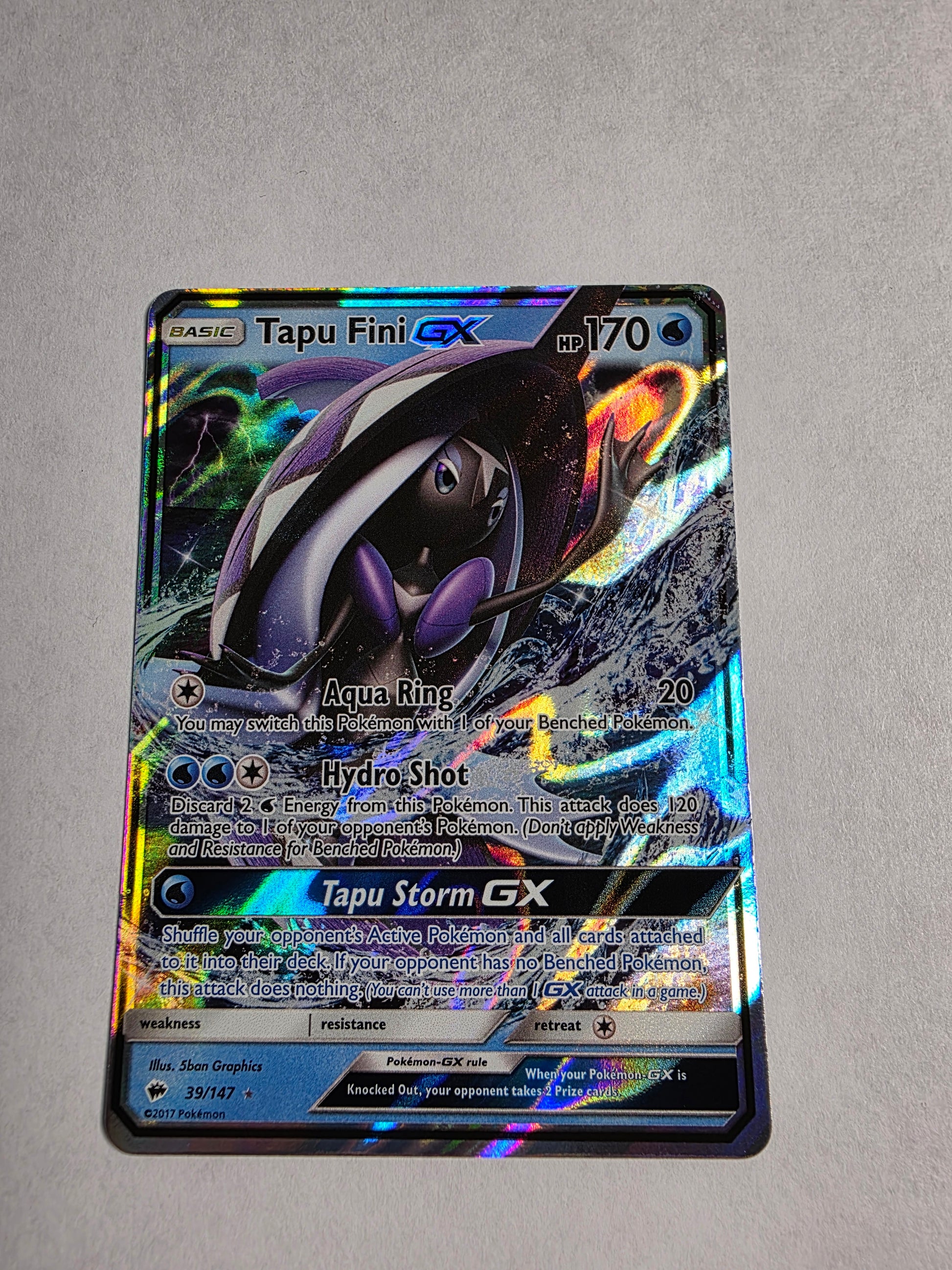 2017 Burning Shadows Tapu Fini GX 39/147