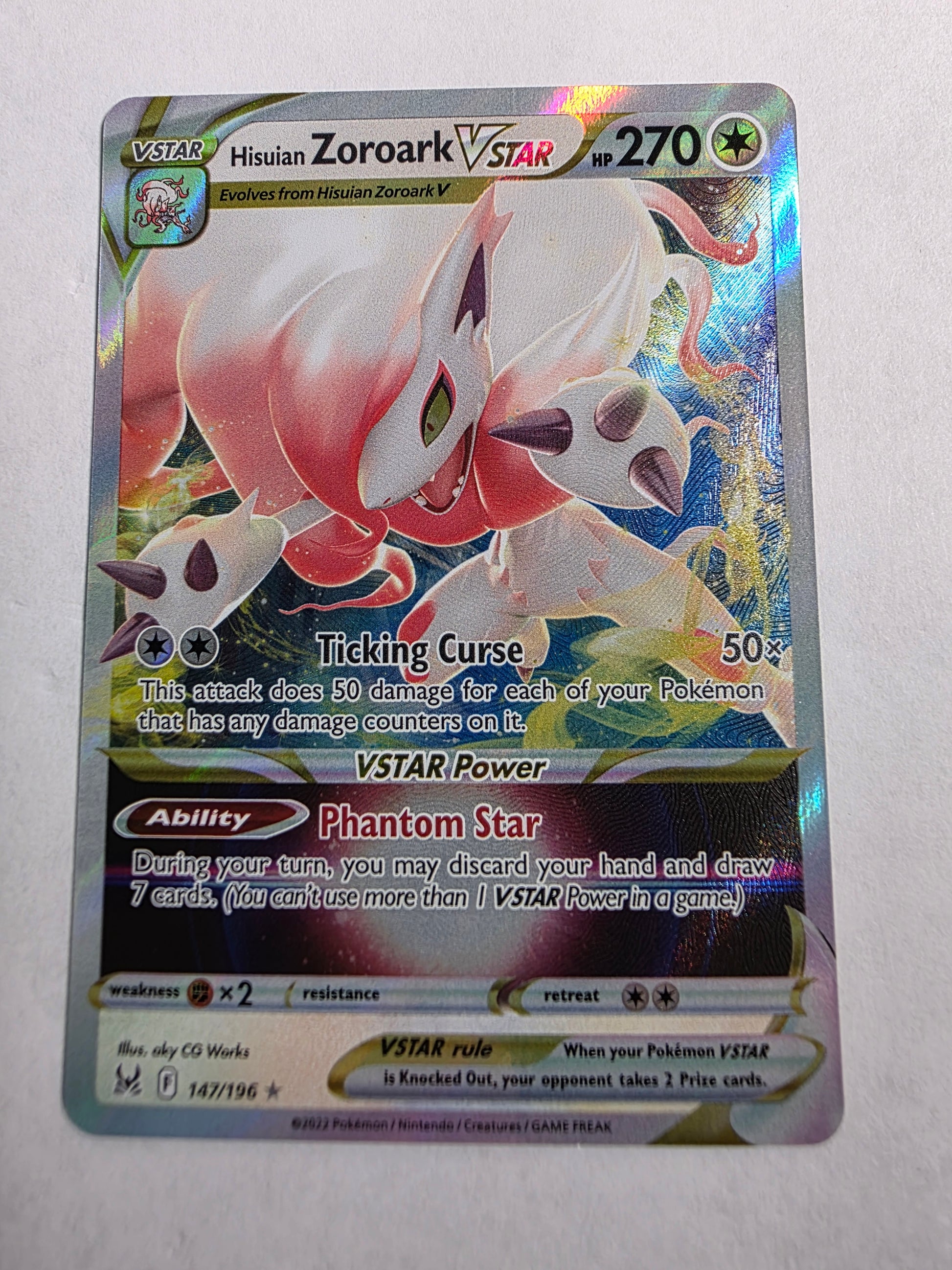2022 Lost Origins Hisuian Zoroark VSTAR 147/196