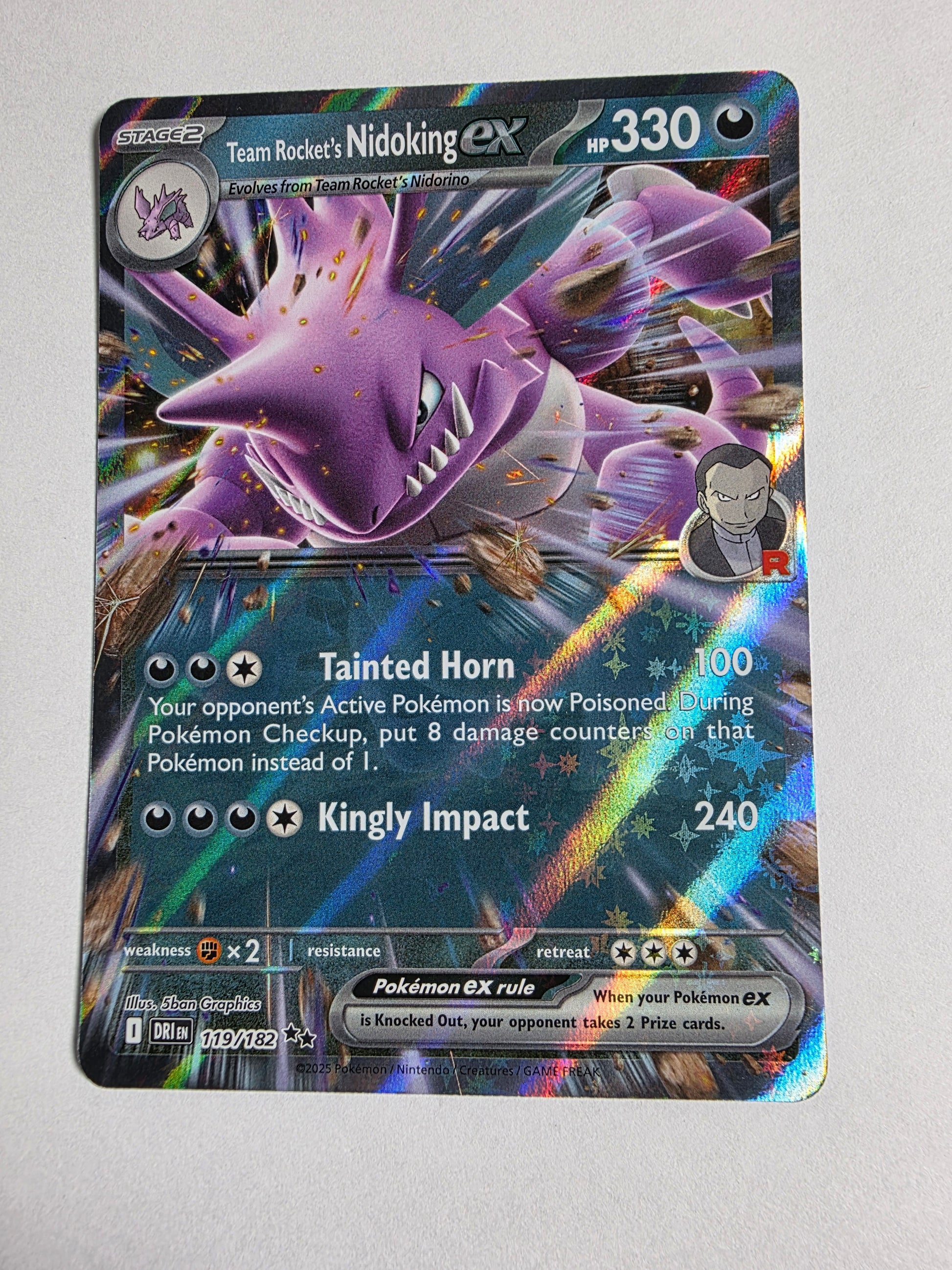 2025 Destined Rivals Team Rocket's Nidoking ex 119/182