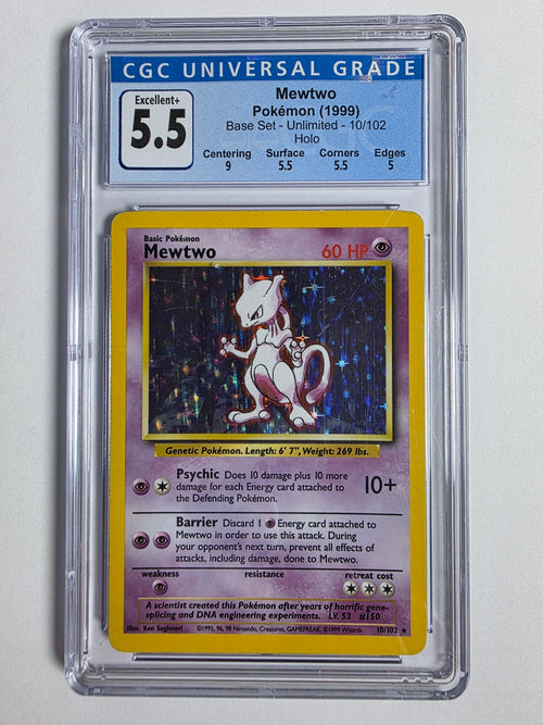 1999 Pokemon Base Set Unlimited - Holo Mewtwo #10/102